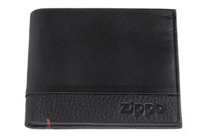 Портмоне Zippo с защитой от сканирования RFID, черное, натуральная кожа, 10,5×1,5×9 см, фото 1