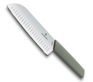 Нож Victorinox сантоку, лезвие 17 см рифленое, оливковый, фото 1