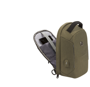 Рюкзак-антивор Swissgear с одним плечевым ремнем, хаки, 21x12,5x34 см, 8,5 л, фото 4