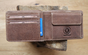 Бумажник Klondike Tony, коричневый, 12x9 см, фото 11