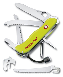 Нож Victorinox Rescue Tool One Hand, 111 мм, 14 функций, желтый, фото 3