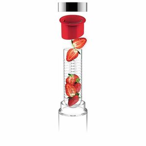 Бутылка Asobu Flavour it (0,6 литра), красная с серебристым, фото 4