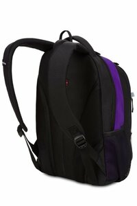 Рюкзак Swissgear, чёрный/фиолетовый/серебристый, 32х15х45 см, 22 л, фото 7