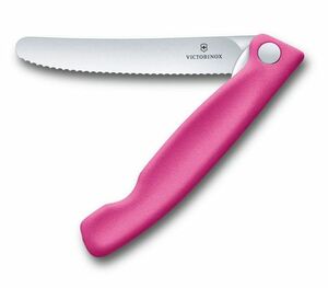 Нож Victorinox для очистки овощей, лезвие 11 см, серрейторная заточка, розовый, фото 4