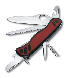 Нож Victorinox Forester, 111 мм, 10 функций, с фиксатором лезвия, красный с чёрным, фото 1