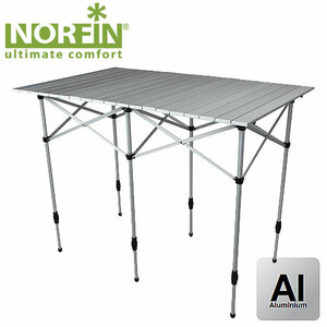 Стол складной Norfin GLOMMA-M NF алюминиевый 110x71, фото 1