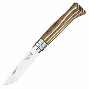 Нож Opinel №08, нержавеющая сталь, ручка из березы, коричневая  ручка, 002388, фото 2