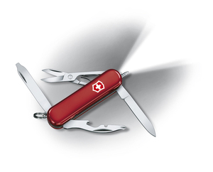 Нож-брелок Victorinox Classic Midnite Manager, 58 мм, 10 функций, красный, фото 1