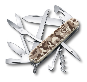 Нож Victorinox Huntsman, 91 мм, 15 функций, бежевый камуфляжный, фото 1