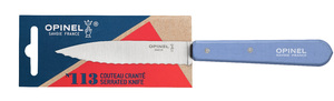 Нож столовый Opinel №113, деревянная рукоять, блистер, нержавеющая сталь, синий 001922, фото 2