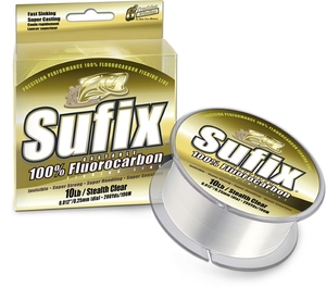 Леска SUFIX Castable 100% Fluorocarbon прозрачная 150м 0.30мм 7.5кг