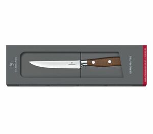 Нож Victorinox для стейка, лезвие 12 см, серрейторная заточка, дерево (подарочная упаковка), фото 2