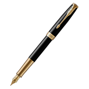 Parker Sonnet Core - LaqBlack GT, перьевая ручка, F, BL