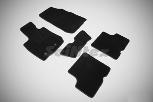 Ворсовые LUX коврики в салон Seintex для Renault Duster 2011-2015 (черные, 85492), фото 1