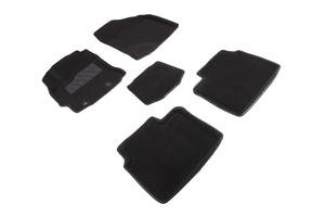 Ворсовые 3D коврики в салон Seintex для Toyota Corolla XII (E160,170) 2013-2018 (черные)