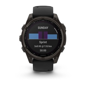 Часы Garmin Fenix 8 47mm Saph Carbon Grey DLC Titanium Black-Pebble Grey Sln (010-02906-11G), фото 4