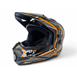 Шлем AiM JK802S глянцевый Orange/Grey/Black S, фото 7