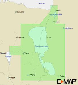 Карта C-MAP EN-N607 - Чудское-Псковское озёра (Пейпус-Псков), фото 1