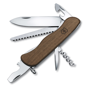 Нож Victorinox Forester, 111 мм, 10 функций, с фиксатором лезвия, деревянная рукоять, фото 1