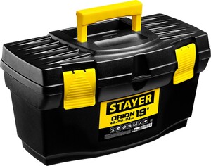 Пластиковый ящик для инструментов STAYER ORION-19 480 х 250 х 240мм (19") 38110-18, фото 1