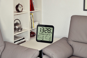 Часы настенные Bresser MyTime Meteotime LCD, серебристые, фото 7