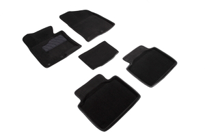 Ворсовые 3D коврики в салон Seintex для KIA Optima III 2010-2015 (черные), фото 1