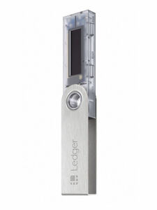 Аппаратный кошелек для криптовалют Ledger Nano S, прозрачный