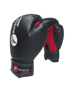 Перчатки боксерские, Rusco 8oz, к/з, черный, фото 1