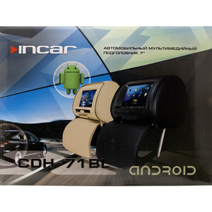 Комплект автомобильных DVD подголовников 7" на застежках  Incar CDH-71 BL, фото 4