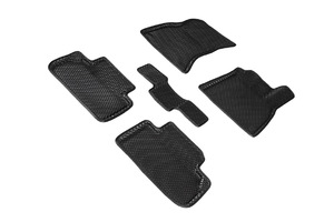 Коврики EVA 3D ромб Seintex для Audi Q5 II Rest 2021-н.в. (черные, 97653), фото 2