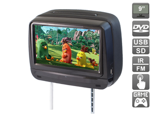 Подголовник с сенсорным монитором 9" и встроенным DVD плеером AVEL Electronics AVS0945T (черный), фото 1