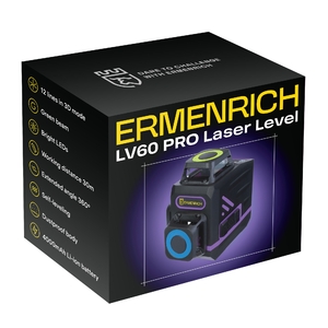 Лазерный уровень Ermenrich LV60 PRO, фиолетовый, фото 2