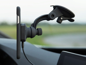 Комплект чехла и автомобильного беспроводного ЗУ XVIDA iPhone 7 Charging Car Kit Suction Cup Mount, черный, фото 6