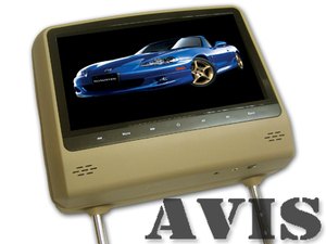 Подголовник со встроенным LCD монитором 9" Avel AVS0944BM (бежевый), фото 2