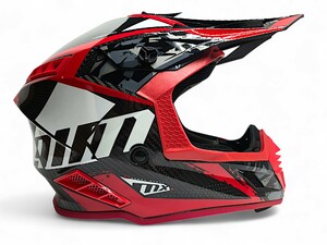 Шлем AiM RH855 Carbon TERRAIN глянцевый Black/Red S, фото 5