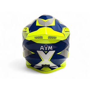 Шлем AiM RH855(Fiber Glass) TONDO глянцевый Blue/Yellow/White XL, фото 4