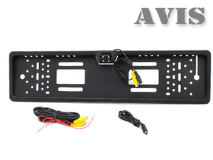 Камера заднего вида в рамке номерного знака AVEL AVS388CPR CCD с LED подсветкой, фото 1