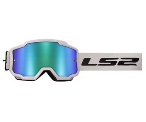 Очки кроссовые LS2 CHARGER Goggle с прозрачной линзой (белый, White with clear visor), фото 1