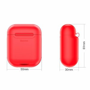 Беспроводное зарядное Baseus wireless charger for Airpods Red, фото 5