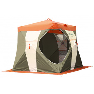 Палатка рыбака Митек Нельма-Куб 1 хаки-оранжево-бежевый, фото 1
