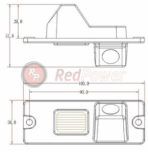Штатная видеокамера парковки Redpower MIT104P Premium для Mitsubishi Pajero IV