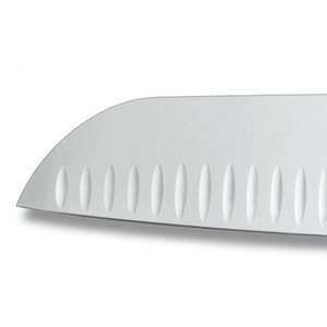 Нож Victorinox сантоку, лезвие 17 см рифленое, желтый, в картонном блистере, фото 5