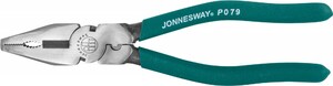 JONNESWAY P079 Пассатижи многофункциональные, с ПВХ рукоятками, 220 мм