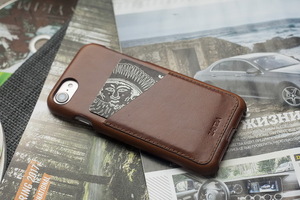 Чехол ZAVTRA для iPhone 7 из натуральной кожи, коричневый, фото 4