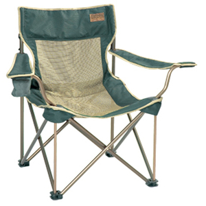 Кресло Camping World Villager S (чехол, подстаканник в подлокотнике, сетчатые спинка и седенье, усиленные ножки, вес 3.25кг, цвет зелёный), фото 3