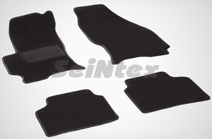 Ворсовые LUX коврики в салон Seintex для Ford Mondeo III 2001-2006 (черные, 83146), фото 1