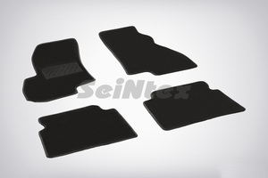 Ворсовые LUX коврики в салон Seintex для Hyundai Santa Fe Classic 2006-2012 / Santa Fe I 2000-2006 (черные, 83151)
