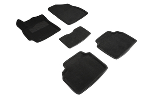 Ворсовые 3D коврики в салон Seintex для Hyundai Elantra VII 2020-н.в. (черные), фото 1