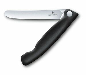 Нож Victorinox для очистки овощей, лезвие 11 см прямое, черный, фото 4