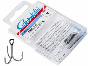 Крючки-тройники Gamakatsu 13NS TREBLE HOOKS BLACK разм. 10 10шт., фото 1